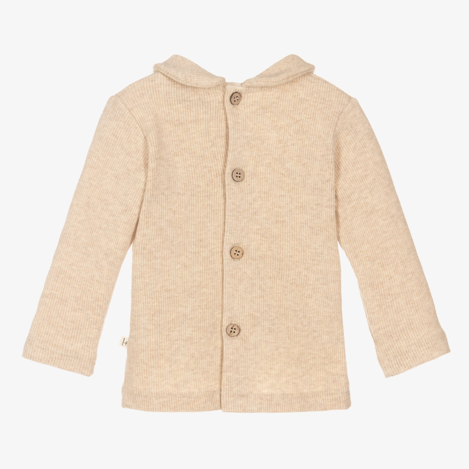 1 + In The Family Beige Ribbed Cotton Top 2 1 + In The Family Beige Ribbed Cotton Top - Image 2