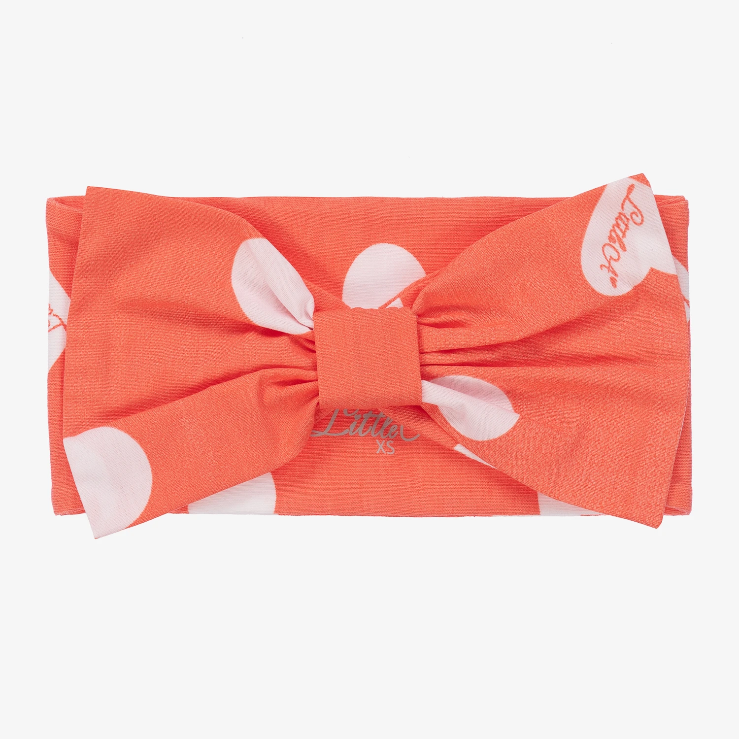 A Dee Girls Coral Pink Polka Dot Headband 1 A Dee Girls Coral Pink Polka Dot Headband