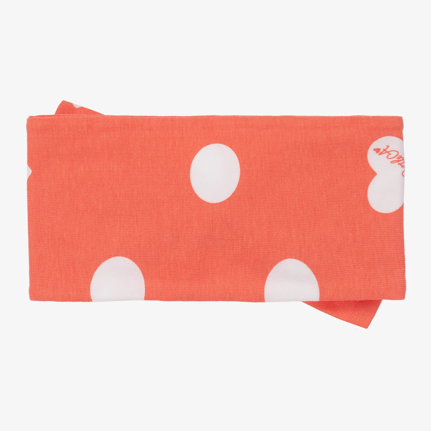 A Dee Girls Coral Pink Polka Dot Headband 3 A Dee Girls Coral Pink Polka Dot Headband - Image 3