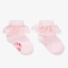 A Dee Girls Pink Tulle Ruffle Socks