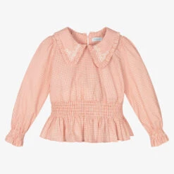 Abel & Lula Girls Gingham Cotton Blouse