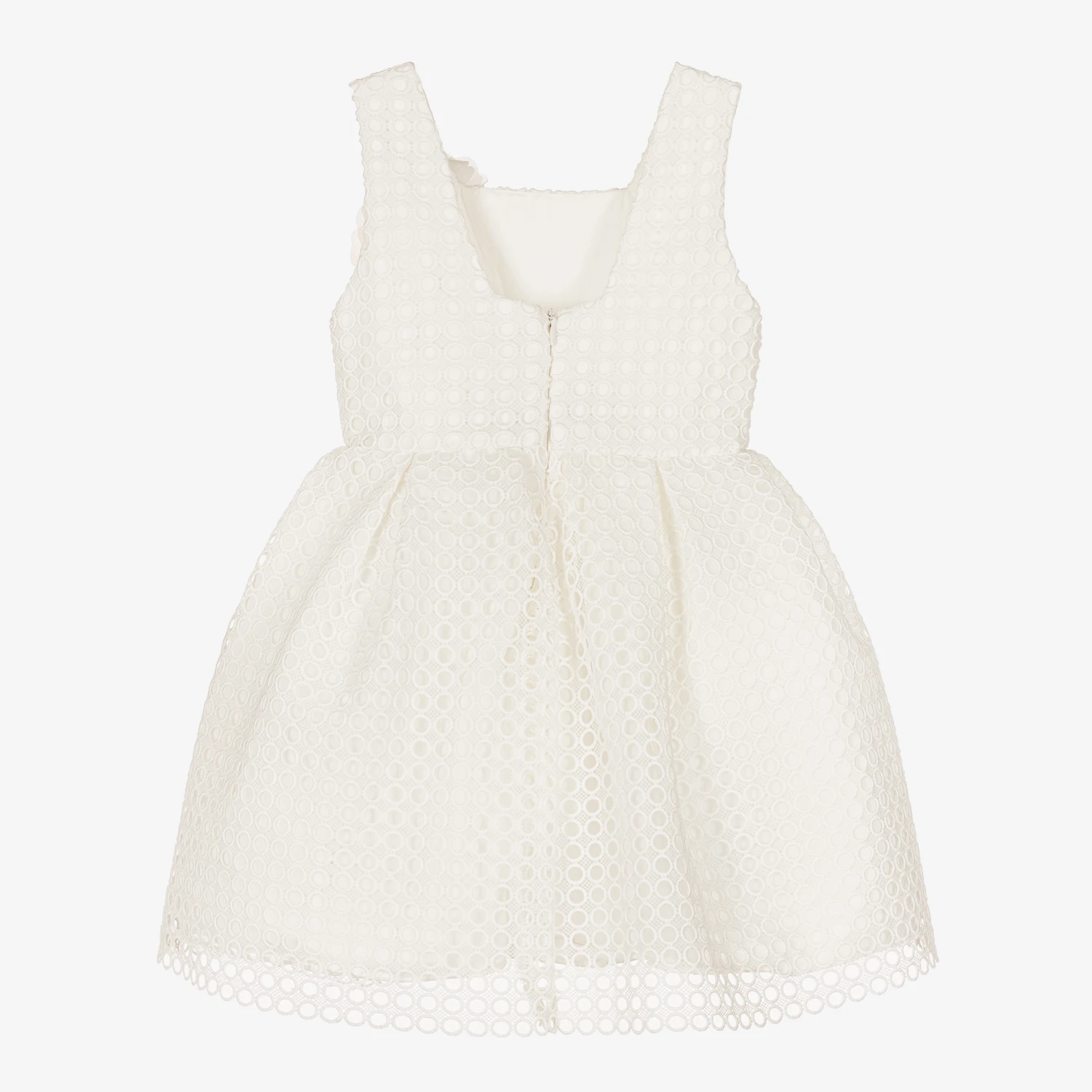 Abel & Lula Girls Ivory Circle Lace Dress 2 Abel & Lula Girls Ivory Circle Lace Dress - Image 2