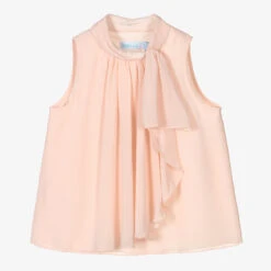 Abel & Lula Girls Pink Crêpe Chiffon Blouse