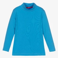 Agatha Ruiz De La Prada Girls Blue Turtle Neck Top