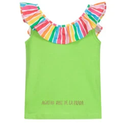Agatha Ruiz De La Prada Girls Green Cotton Top