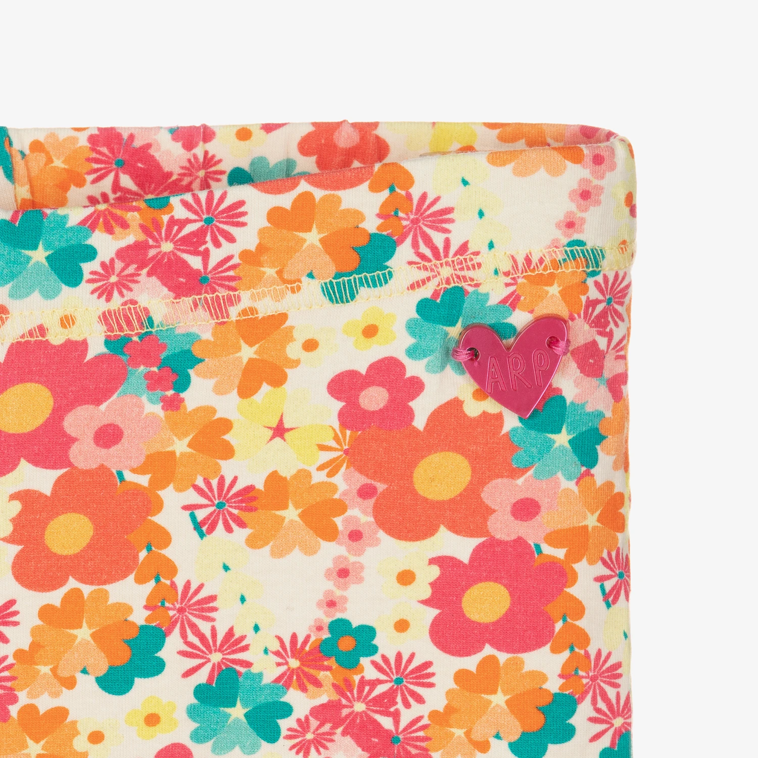 Agatha Ruiz De La Prada Girls Orange Floral Print Leggings 3 Agatha Ruiz De La Prada Girls Orange Floral Print Leggings - Image 3