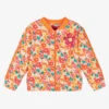 Agatha Ruiz De La Prada Girls Orange Floral Print Zip-Up Top