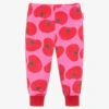 Agatha Ruiz De La Prada Girls Pink Cotton Tomato Print Joggers