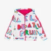 Agatha Ruiz De La Prada Girls White & Colourful Logo Zip-Up Hoodie