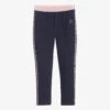 AIGNER Blue Cotton Logo Leggings