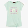 AIGNER Girls Green Cotton Logo T-Shirt