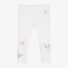 AIGNER Girls White Cotton Butterfly Leggings