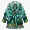 Alanui Blue & Green Tropical Wool Icon Cardigan