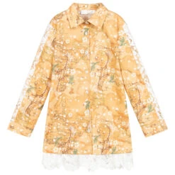 Alviero Martini Girls Beige Cotton Dress