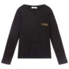 Alviero Martini Girls Black Cotton Cardigan