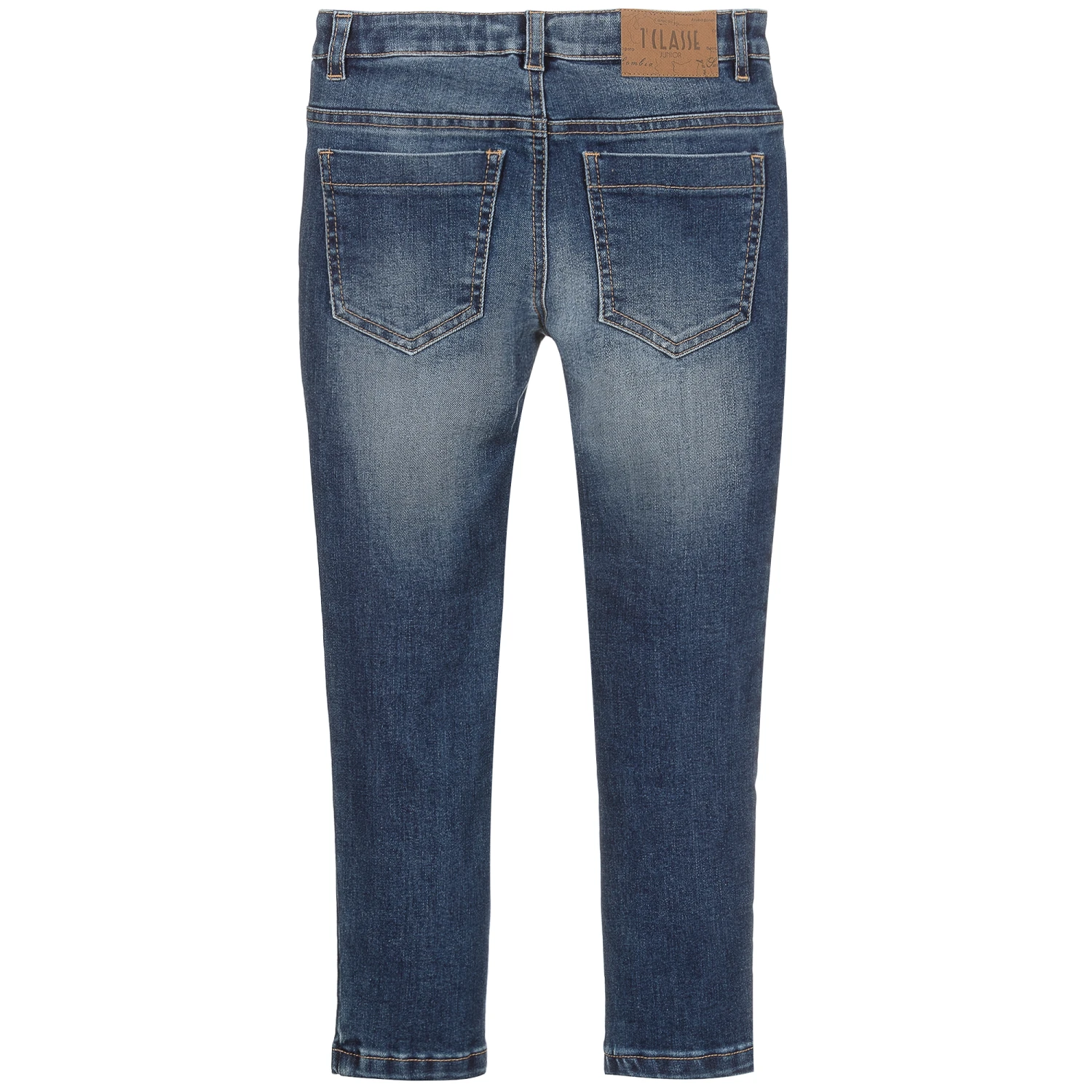 Alviero Martini Girls Blue Geo Map Jeans 2 Alviero Martini Girls Blue Geo Map Jeans - Image 2