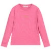 Alviero Martini Girls Pink Cotton Knit Sweater
