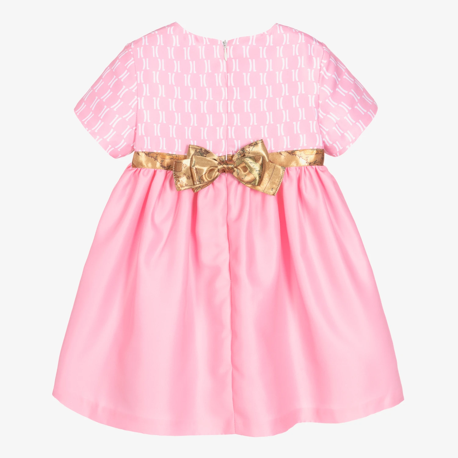 Alviero Martini Girls Pink Geo Map Dress 2 Alviero Martini Girls Pink Geo Map Dress - Image 2