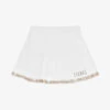 Alviero Martini Girls White Cotton Geo Map Skirt