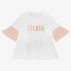 Alviero Martini Girls White Cotton T-Shirt