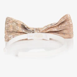 Alviero Martini Girls White & Gold Sequin Bow Hairband -Deals Whimsy Collection Store alviero martini girls white gold sequin bow hairband 518402 73917b1d8154efbed1dfba2fe286e14f521307cf