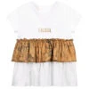 Alviero Martini White & Beige Geo Map Top