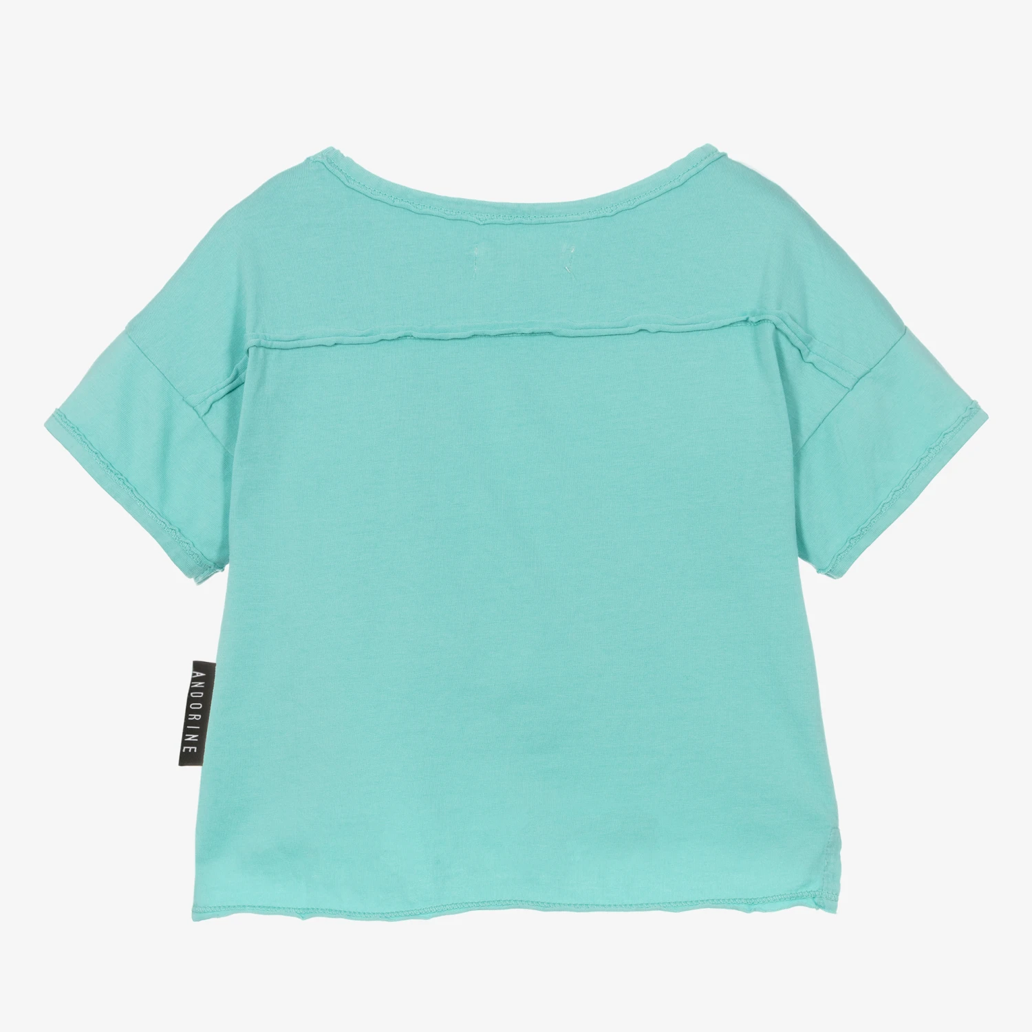 Andorine Girls Green Cotton T-Shirt 3 Andorine Girls Green Cotton T-Shirt - Image 3