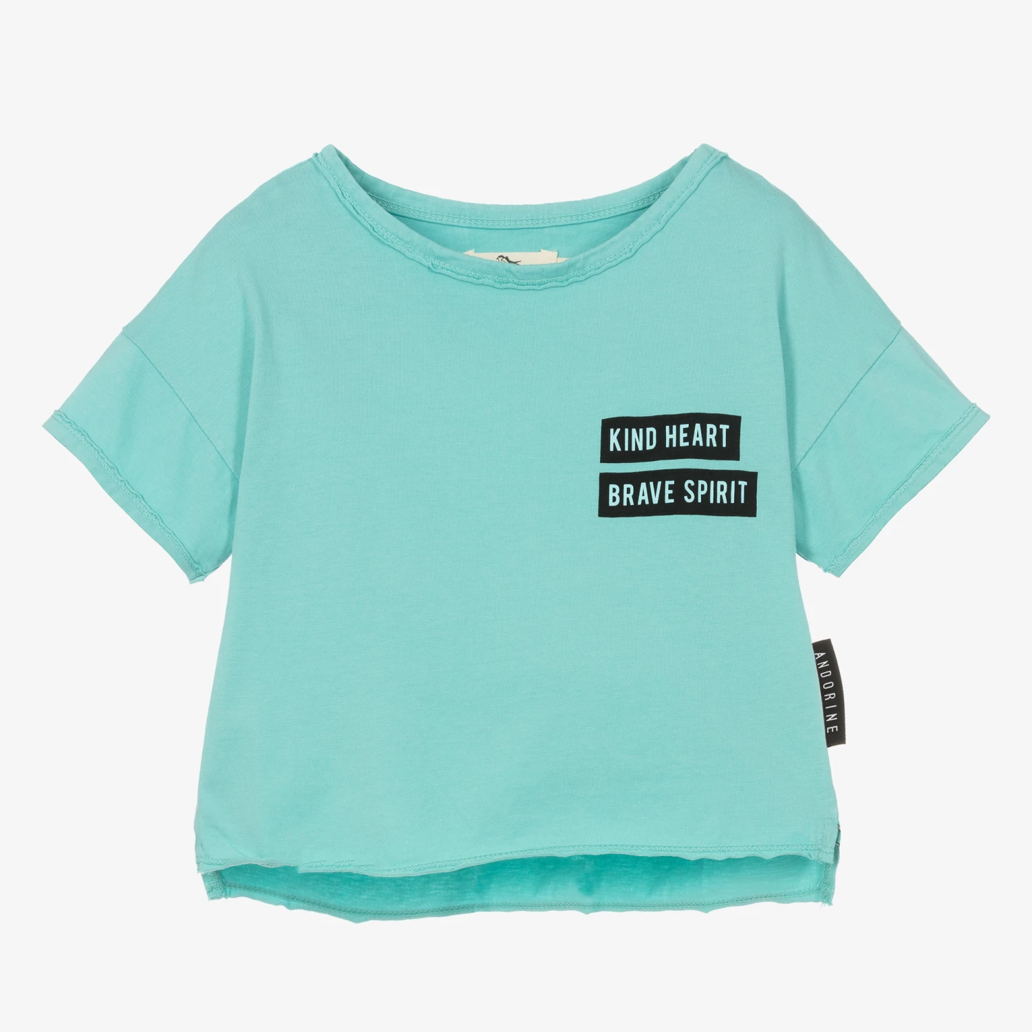 Andorine Girls Green Cotton T-Shirt 1 Andorine Girls Green Cotton T-Shirt