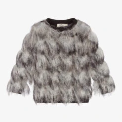 Andorine Girls Grey & Black Sweatshirt