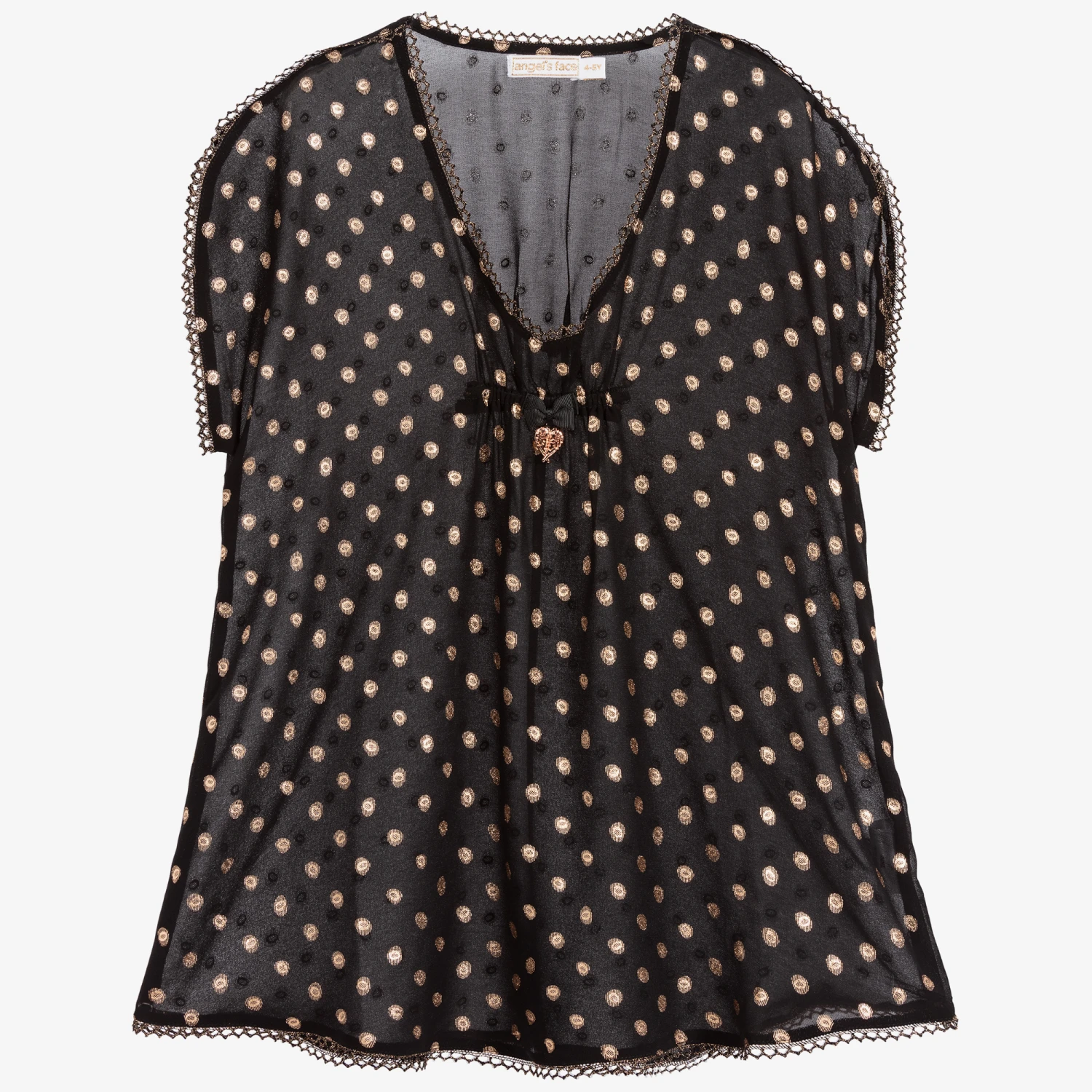 Angel's Face Black & Gold Beach Kaftan 1 Angel's Face Black & Gold Beach Kaftan