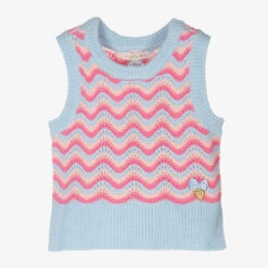 Angel's Face Blue & Pink Knit Slip-Over