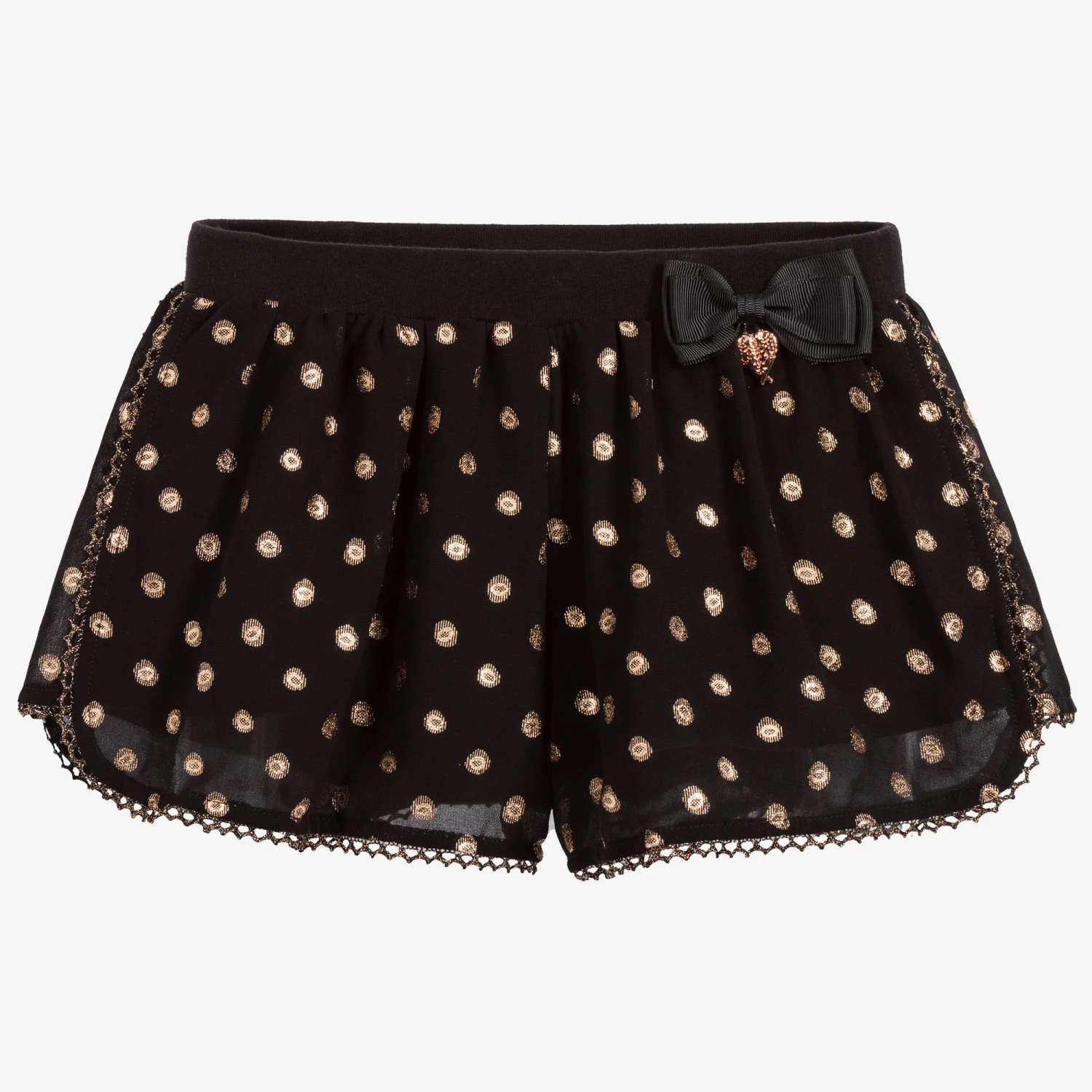 Angel's Face Girls Black & Gold Shorts 1 Angel's Face Girls Black & Gold Shorts