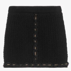 Angel's Face Girls Black Knitted Skirt