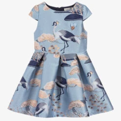 Angel's Face Girls Blue Jacquard Dress