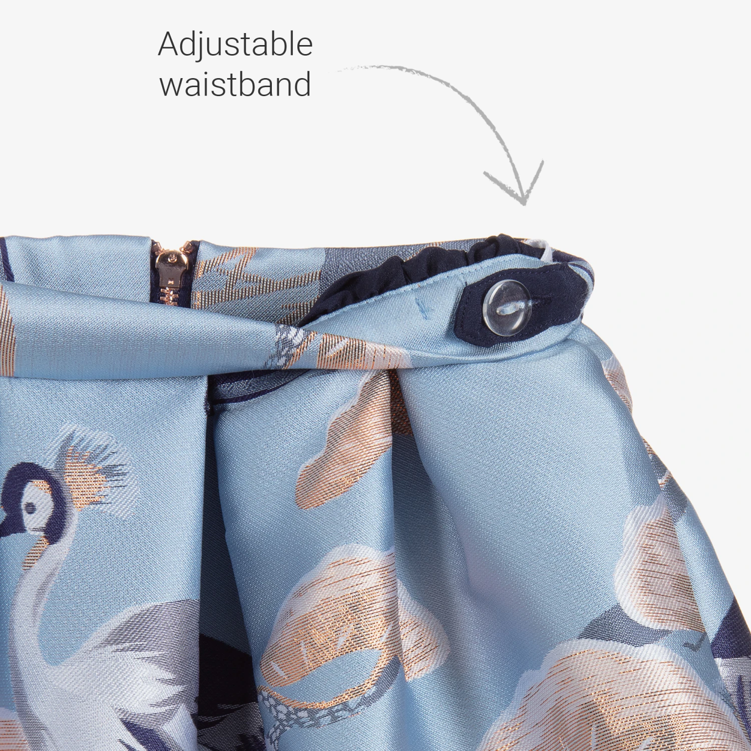 Angel's Face Girls Blue Jacquard Skirt 3 Angel's Face Girls Blue Jacquard Skirt - Image 3