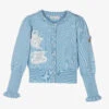 Angel's Face Girls Blue Teapot Cardigan