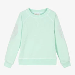 Angel's Face Girls Green Wings Sweatshirt