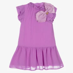 Angel's Face Girls Purple Chiffon Dress