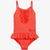 Angel's Face Orange Frill Swimsuit (UPF50+)