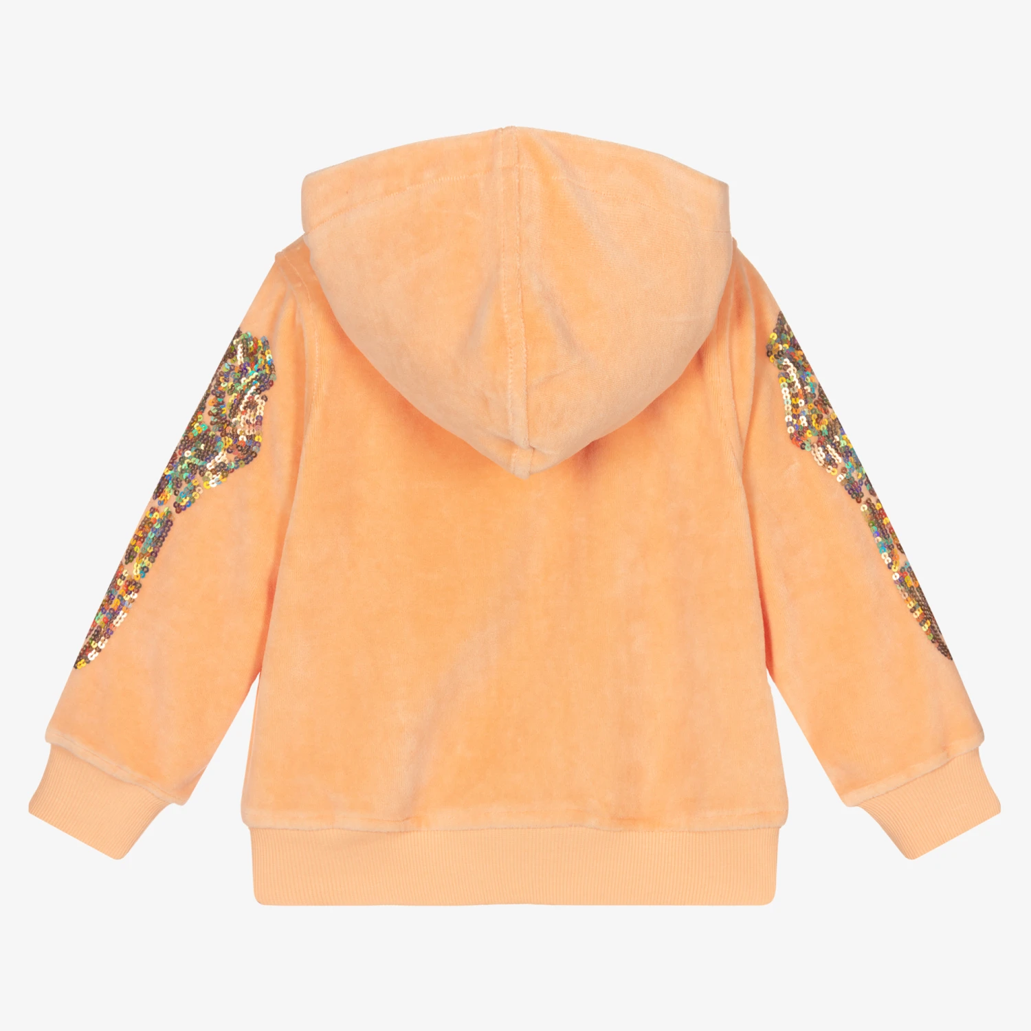 Angel's Face Orange Velour Wings Zip-Up Top 3 Angel's Face Orange Velour Wings Zip-Up Top - Image 3