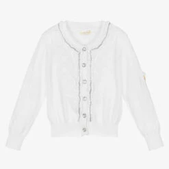 Angel's Face White Cotton Knit Cardigan
