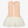 Artesanía Granlei Girls Pink Knit Tulle Dress