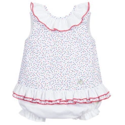Artesanía Granlei White Cotton Dress & Knickers