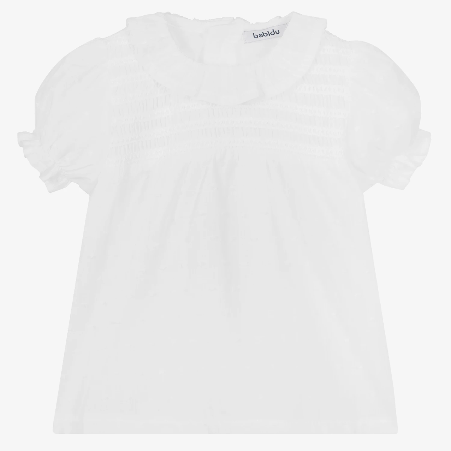 Babidu Girls White Cotton Blouse 1 Babidu Girls White Cotton Blouse