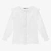 Babidu Girls White Ruffle Blouse