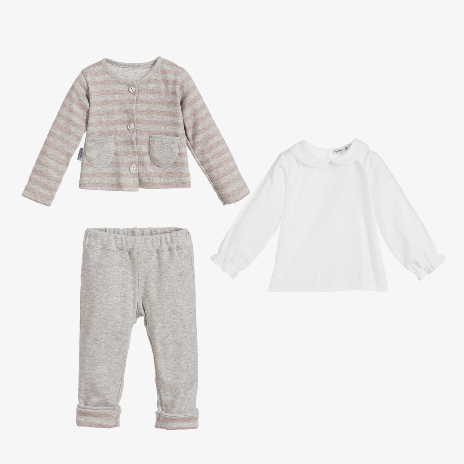 Babidu Grey 3 Piece Trousers Set 2 Babidu Grey 3 Piece Trousers Set - Image 2