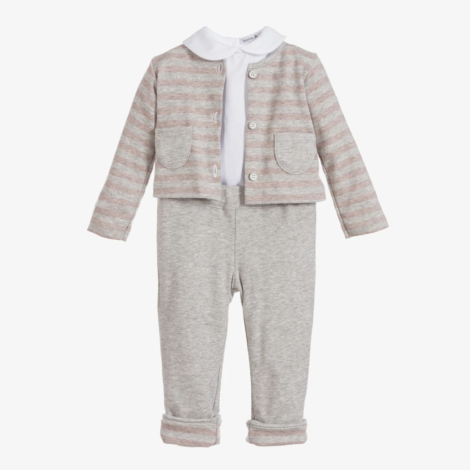 Babidu Grey 3 Piece Trousers Set 1 Babidu Grey 3 Piece Trousers Set