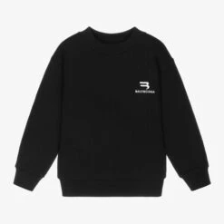 Balenciaga Black Sporty B Logo Sweatshirt