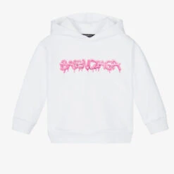Balenciaga White Slime Logo Hoodie