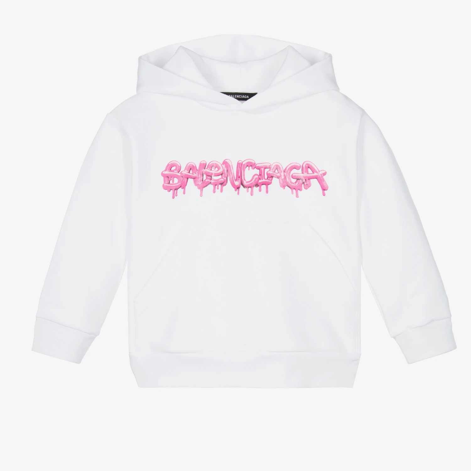 Balenciaga White Slime Logo Hoodie 1 Balenciaga White Slime Logo Hoodie